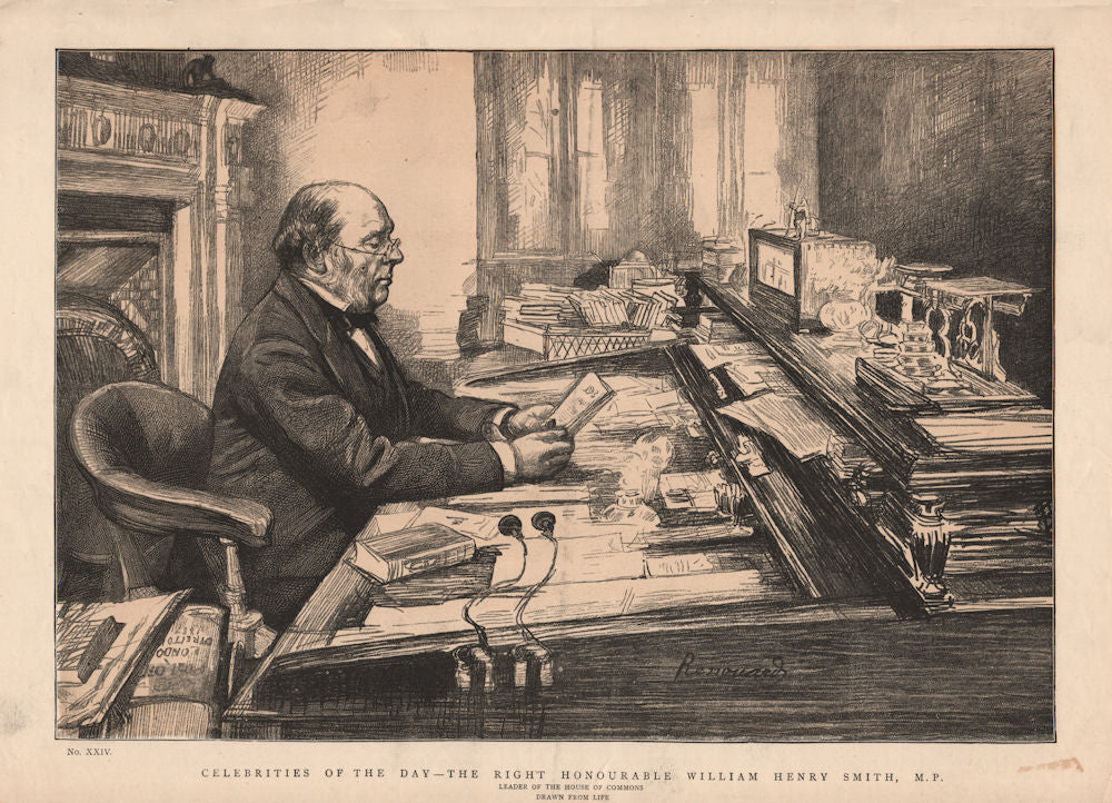 The Right Honourable William Henry (WH) Smith. Newspapers 1887 old print